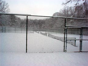 snowy courts